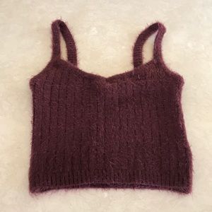 Forever 21 maroon cropped tank top